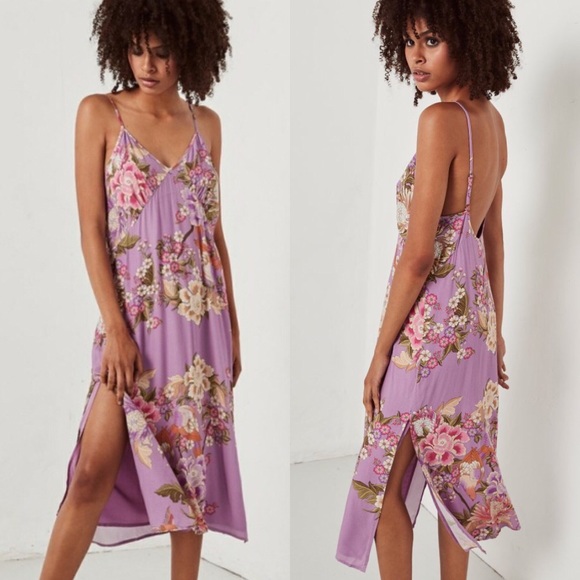 spell blue skies slip dress